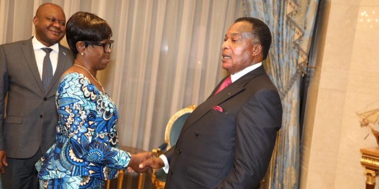 La candidate de la RDC au secrétariat général de l’OIF reçue par le Président Denis Sassou-N’Guesso.