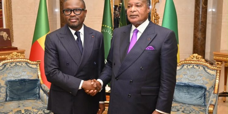 Le Président Romuald Wadagni, en visite de travail à Brazzaville.