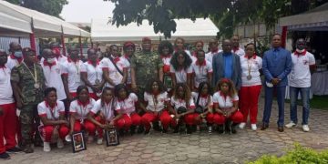 SPORT/HANDBALL : LA DGSP HANDBALL  CONGRATULEE PAR SON PRESIDENT APRES SA MEDAILLE D’ARGENT