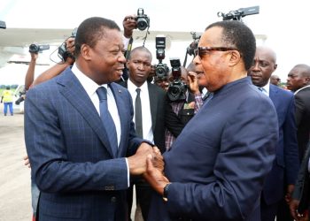 Le Président Faure  Gnassingbe, en courte visite à Oyo.