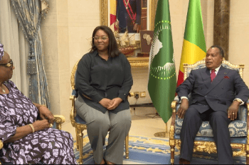 Entretiens entre Denis Sassou-N’Guesso et l’épouse de l’ancien Président Olusegun Obasandjo.